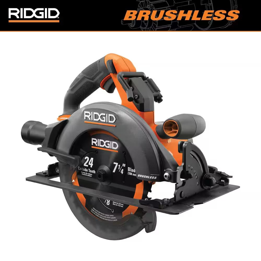 RIDGID 18V Brushless Cordless 7-1/4 in. Circular Saw (Tool Only) 865