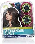 Conair Heatless Curlers- heatless curls overnight - Hair Rollers for Lift & Volume - Assorted Sizes and Colors - Velcro Rollers - 31 Count w/storage case - 467