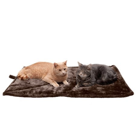 FurHaven Pet Products ThermaNAP  Faux Fur Self-Warming Pet Bed Mat - Espresso, Large -L13-0613