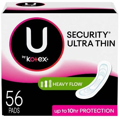 U by Kotex Security Ultra Thin Long Unscented Pads - 56ct 599