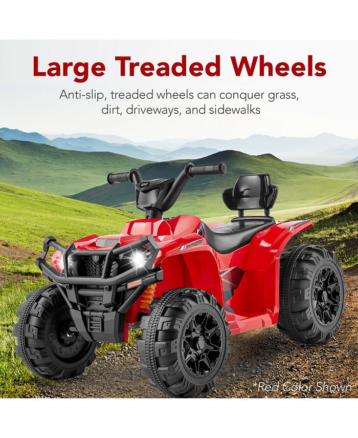 Best Choice Products 12V Kids Ride-On ATV Quad w/ Bluetooth, 2.4mph Max, Treaded Tires, LED Lights, Radio - Black - NO SIZE - G9 - 1032
