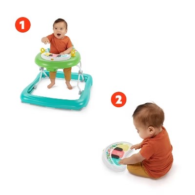 Bright Starts Tiny Trek 2-in-1 Baby Activity Walker - Jungle Vines 1751