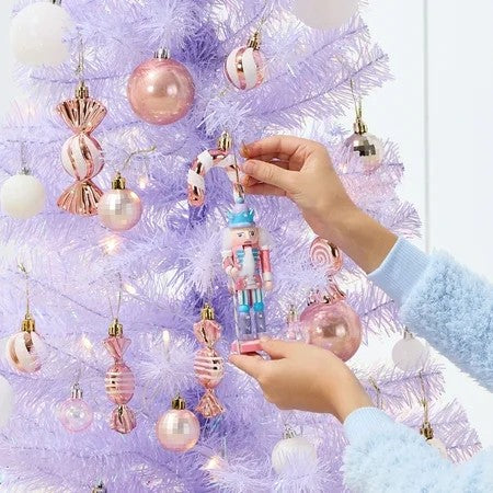 Best Choice Products 4ft Prelit Colored Christmas Tree, Artificial Tree Holiday Decor w/ LED Lights - Lavender 1799