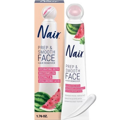 Nair Prep & Smooth Facial Hair Removal Cream for Women Hydrating - 1.76 oz - C11 - 491