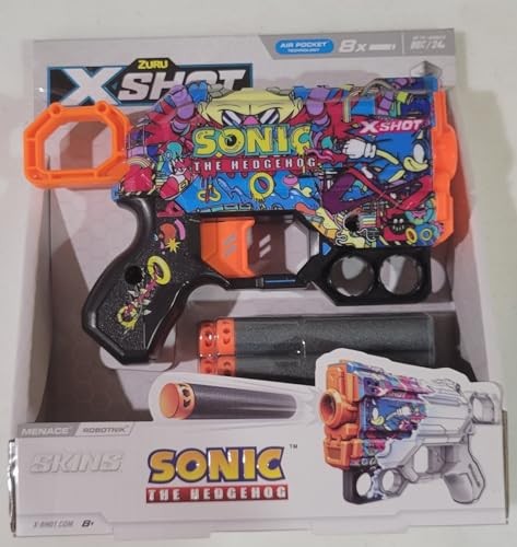 XSHOT Skins Menace Hyper Spike Sonic Foam Dart Blaster by ZURU Outdoor Toys for Ages 8+ - 601