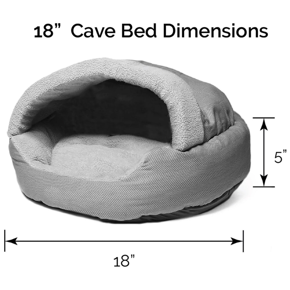 Precious Tails Canvas Sherpa Fleece Deep Dish Cave Hooded - L11 - 514