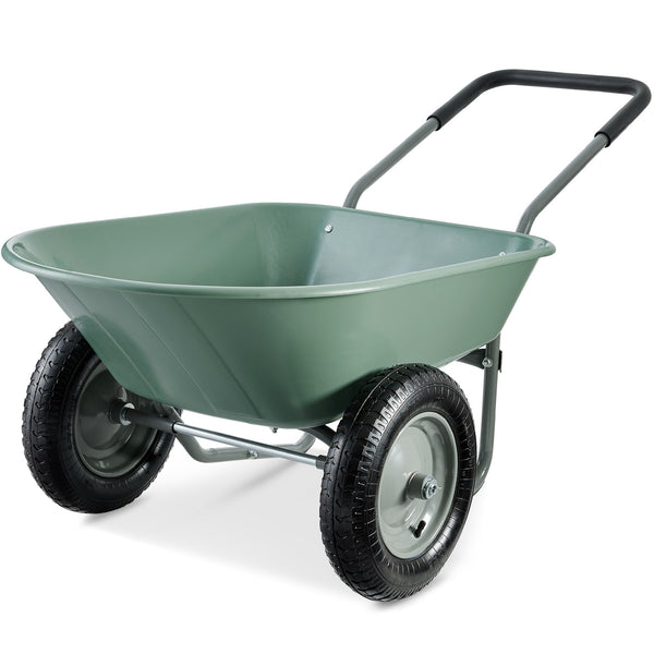 5 Cu. Ft. Seafoam Plastic Wheelbarrow with Padded Handles M27