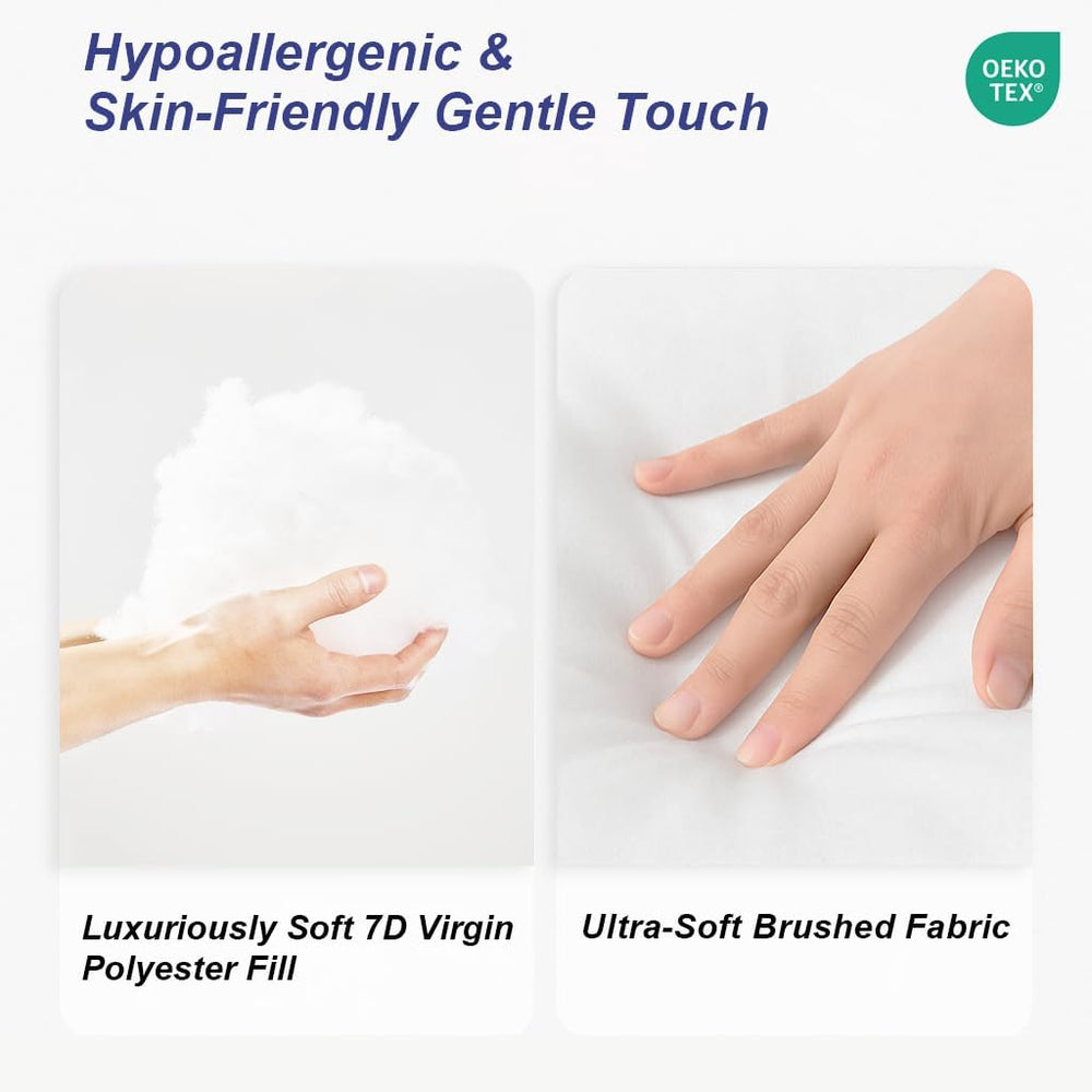 20x20 Pillow Inserts Set of 2   Soft Hypoallergenic Square Pillow Inserts, Oeko-TEX Certified Virgin Fiber Filling, Machine Washable 1388