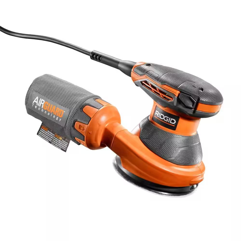 RIDGID 3 Amp Corded 5 in. Random Orbital Sander with AIRGUARD Technology 1849