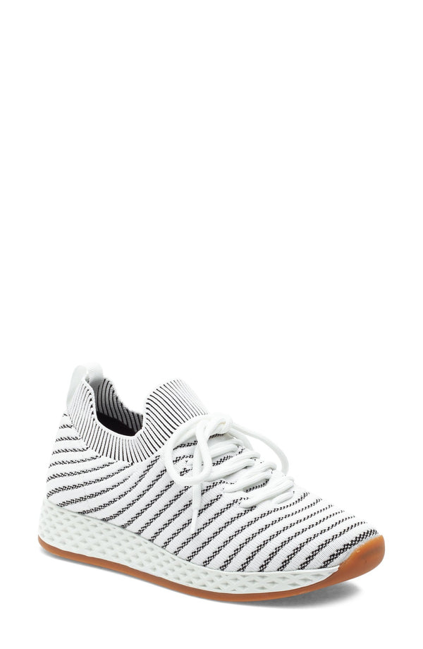 Black & White Opy Knit Sneaker - Women Size 7M - F8 - 948