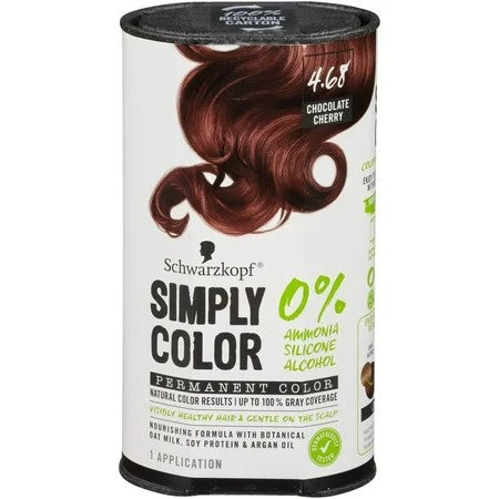 Schwarzkopf Simply Color Permanent Hair Color, 4.68 Chocolate Cherry 2 Pack - 465