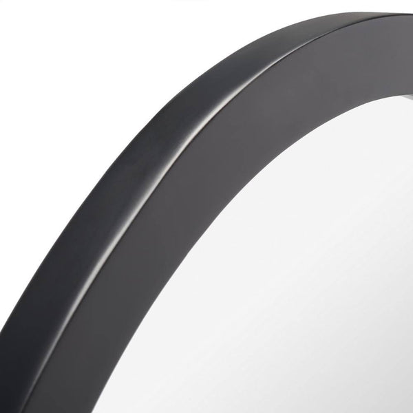 Deonna 23.5 in. W x 23.5 in. H Wood Round Modern Black/Natural Wall Mirror - H10 - 232