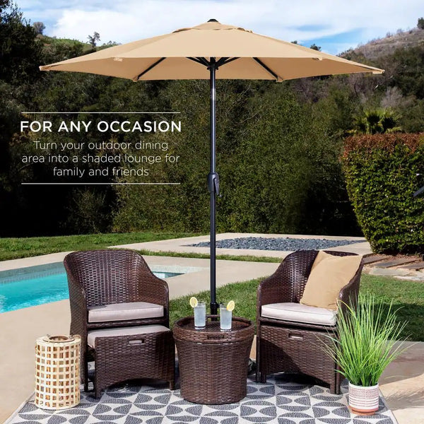 Sand 7.5 ft. Outdoor Market Patio Umbrella with Crank and Tilt - A3-0461