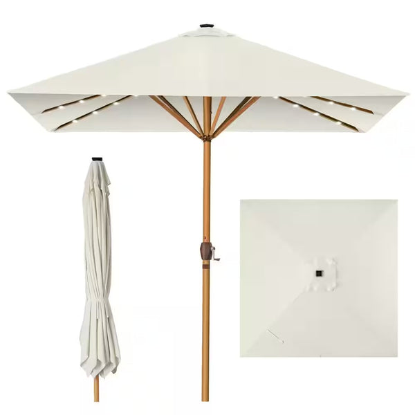 9 ft. Steel Market Patio Umbrella in Ivory -F5-2005
