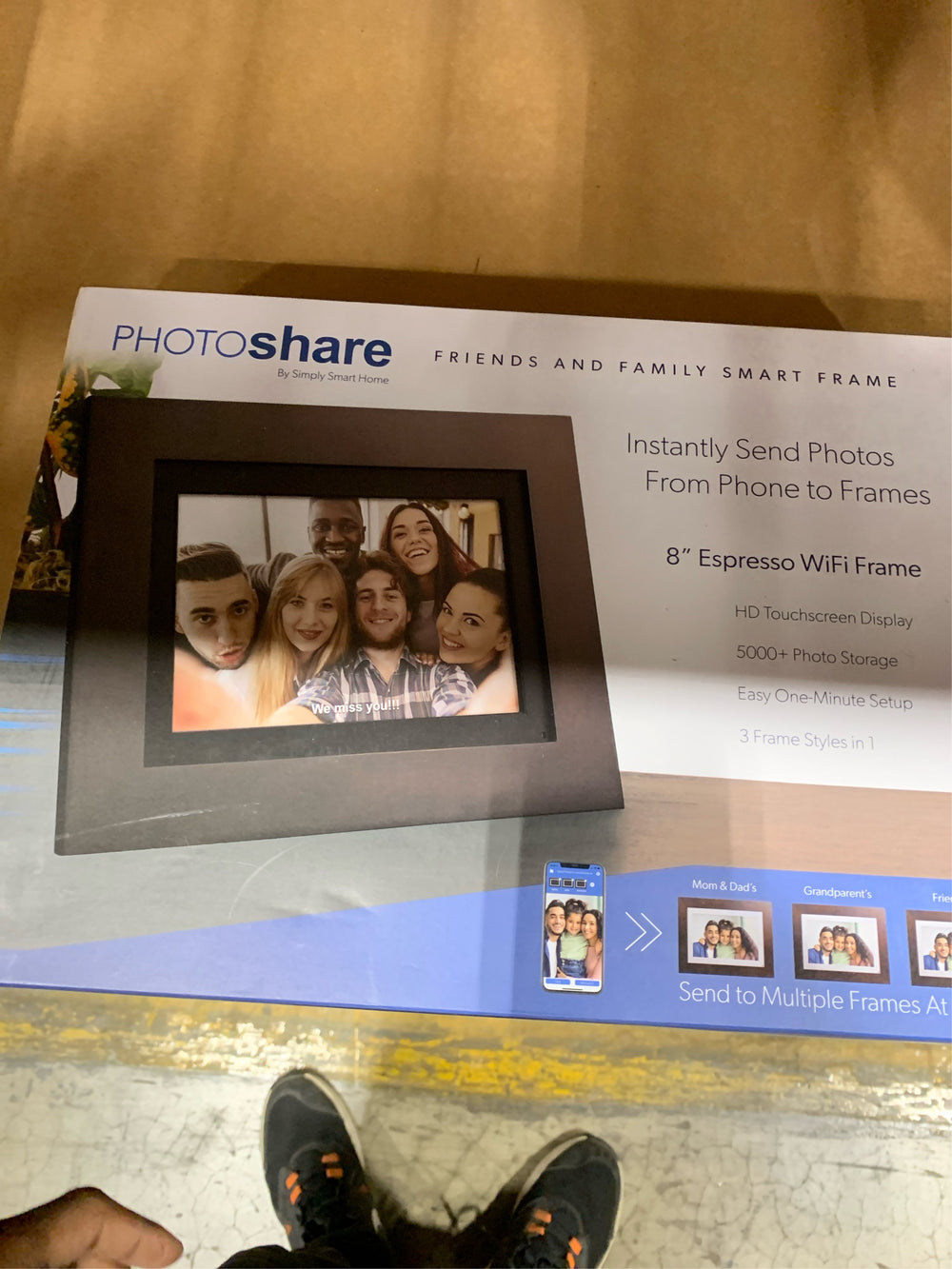 Simply Smart Home PhotoShare Friends and Family 8" Smart Digital Photo Frame -F12-0929 -B7-1171 -B7-1172 -B7-1173 -J8-1627 -J8-1628