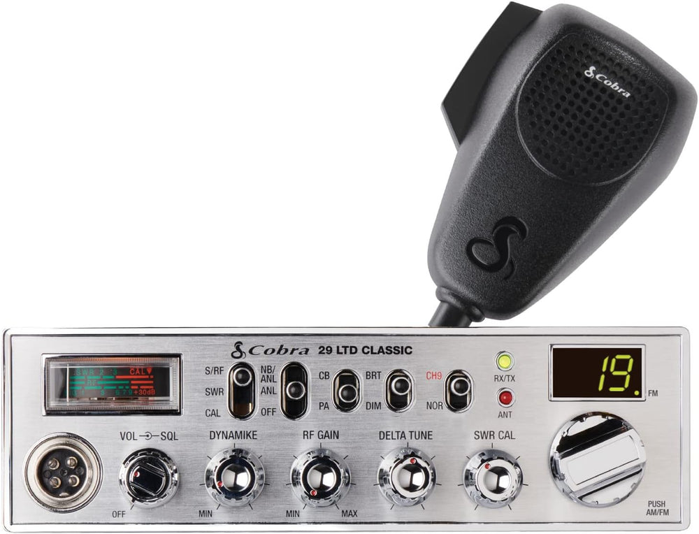 Cobra 29 LTD Classic AM/FM Professional CB Radio - Easy to Operate, Emergency Radio, Instant Channel 9, 4-Watt Output, Full 40 Channels, Adjustable Receiver and SWR Calibration, Black 1392