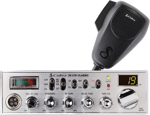Cobra 29 LTD Classic AM/FM Professional CB Radio - Easy to Operate, Emergency Radio, Instant Channel 9, 4-Watt Output, Full 40 Channels, Adjustable Receiver and SWR Calibration, Black 1392