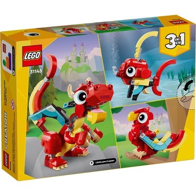LEGO Creator 3 in 1 Red Dragon 3 in 1 Animal Toy Set 31145 -K11-1672