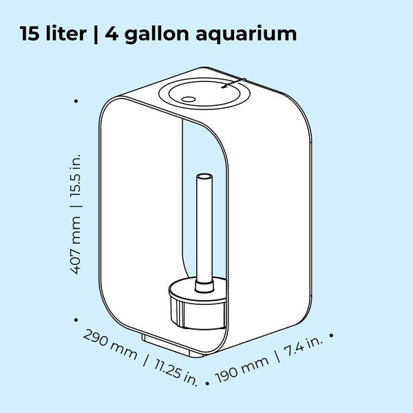 biOrb LIFE 11.25-in x 7.4-in x 15.5-in Acrylic 4-Gallon Fish Aquarium -K13-0640