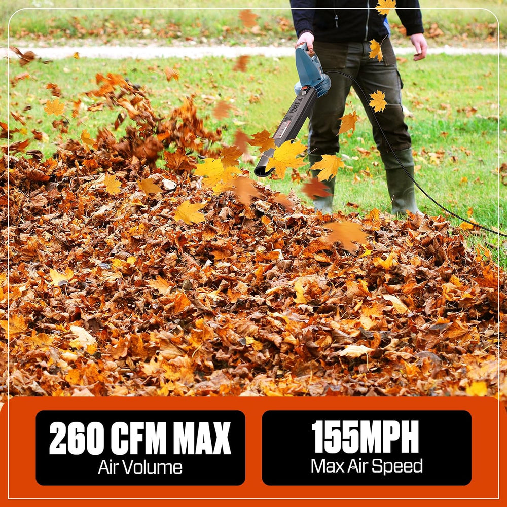 SENIX 6 AMP Handheld Electric Leaf Blower, Up to 260 CFM and 155 MPH, Lightweight, 120V (BLE06-L) 1719b