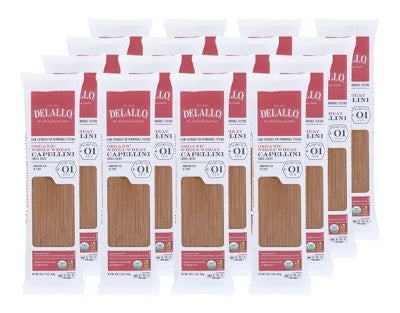 DeLallo Whole Wheat Capellini - Case of 16/1 lb