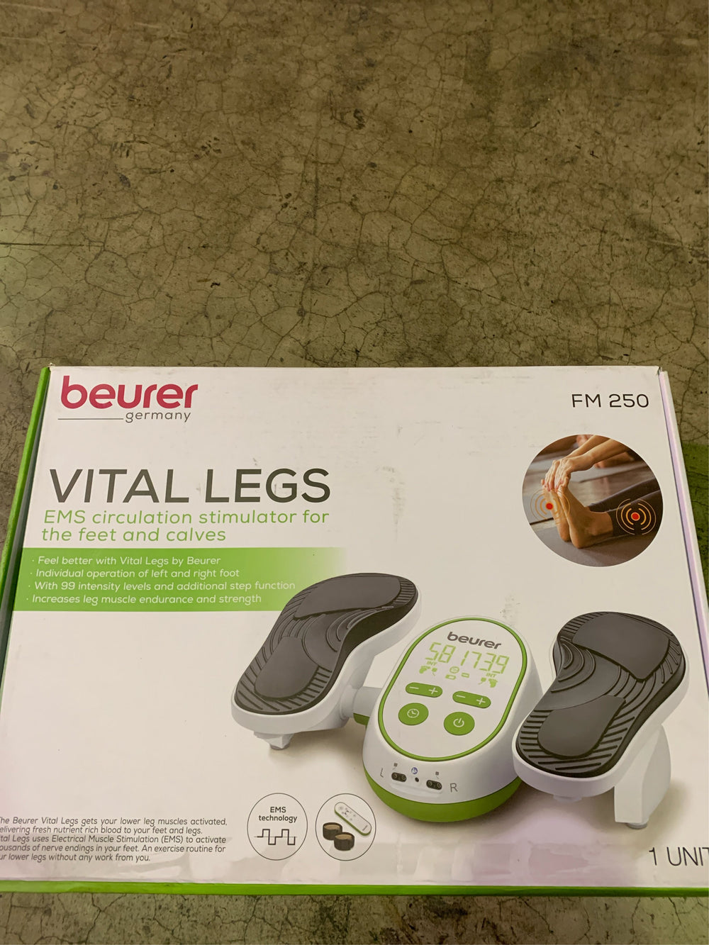 Beurer Vital Legs EMS Booster for Circulation on Feet & Calves, Reduces Swelling & Cramps, FM250 - J6-0235 -J7-0236 -J6-0237 -C2-0324 -A7-0536