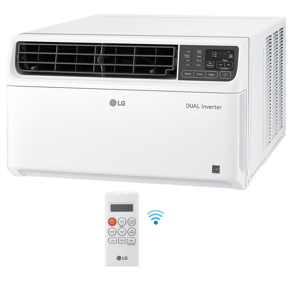 UNTESTED - 18,000 BTU Dual Inverter Smart Window Air Conditioner with Wi-Fi Enabled and Remote in White - D7 - 1298