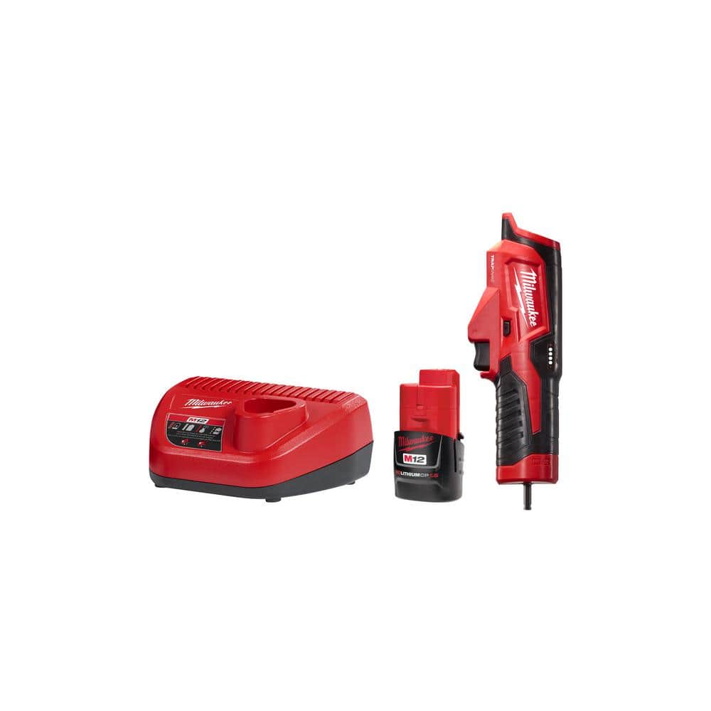 Milwaukee M12 Trap Snake 12V Lithium-Ion Cordless Toilet and Urinal Auger Power Driver w/ 1.5AH Battery and Charger 1840