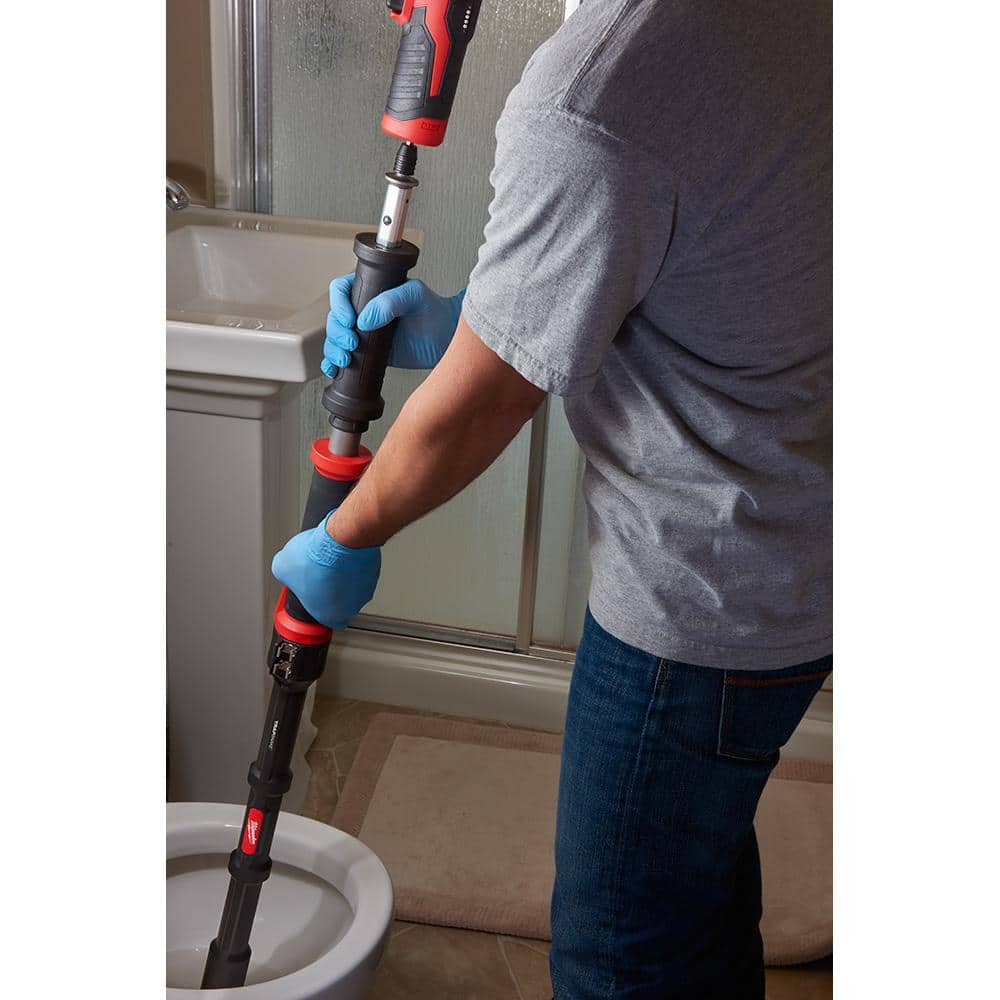 Milwaukee M12 Trap Snake 12V Lithium-Ion Cordless Toilet and Urinal Auger Power Driver w/ 1.5AH Battery and Charger 1840