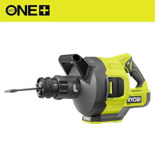 ONE+ 18V Cordless Drain Auger with 35 ft Cable, LED Light, Auto Feed/Retract, Cable Lock, Enclosed Drum (Tool Only) - 354