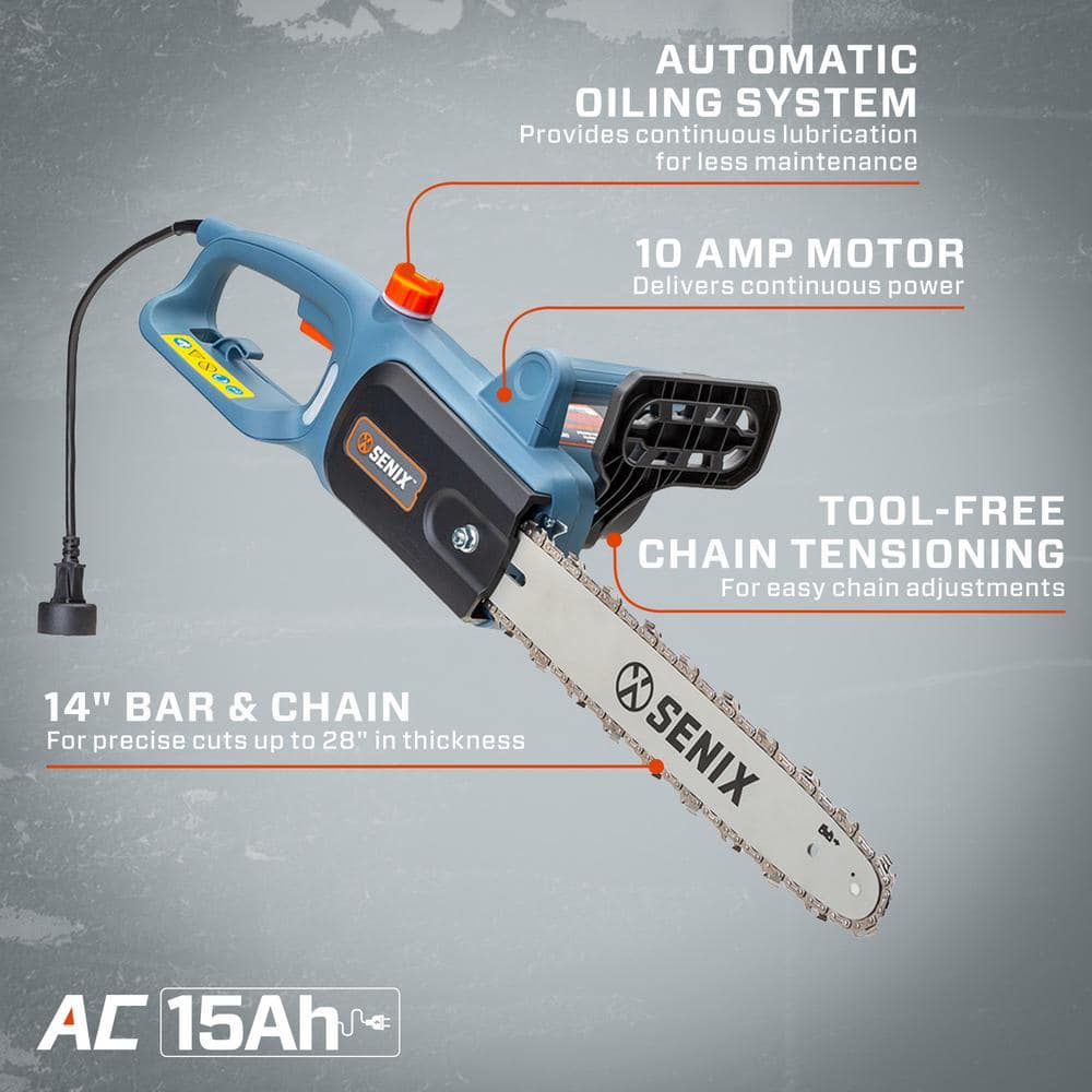 14 in. 10 Amp Electric Corded Chainsaw 1502